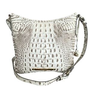 Brahmin Pecan Cream Crossbody Shoulder Bag
